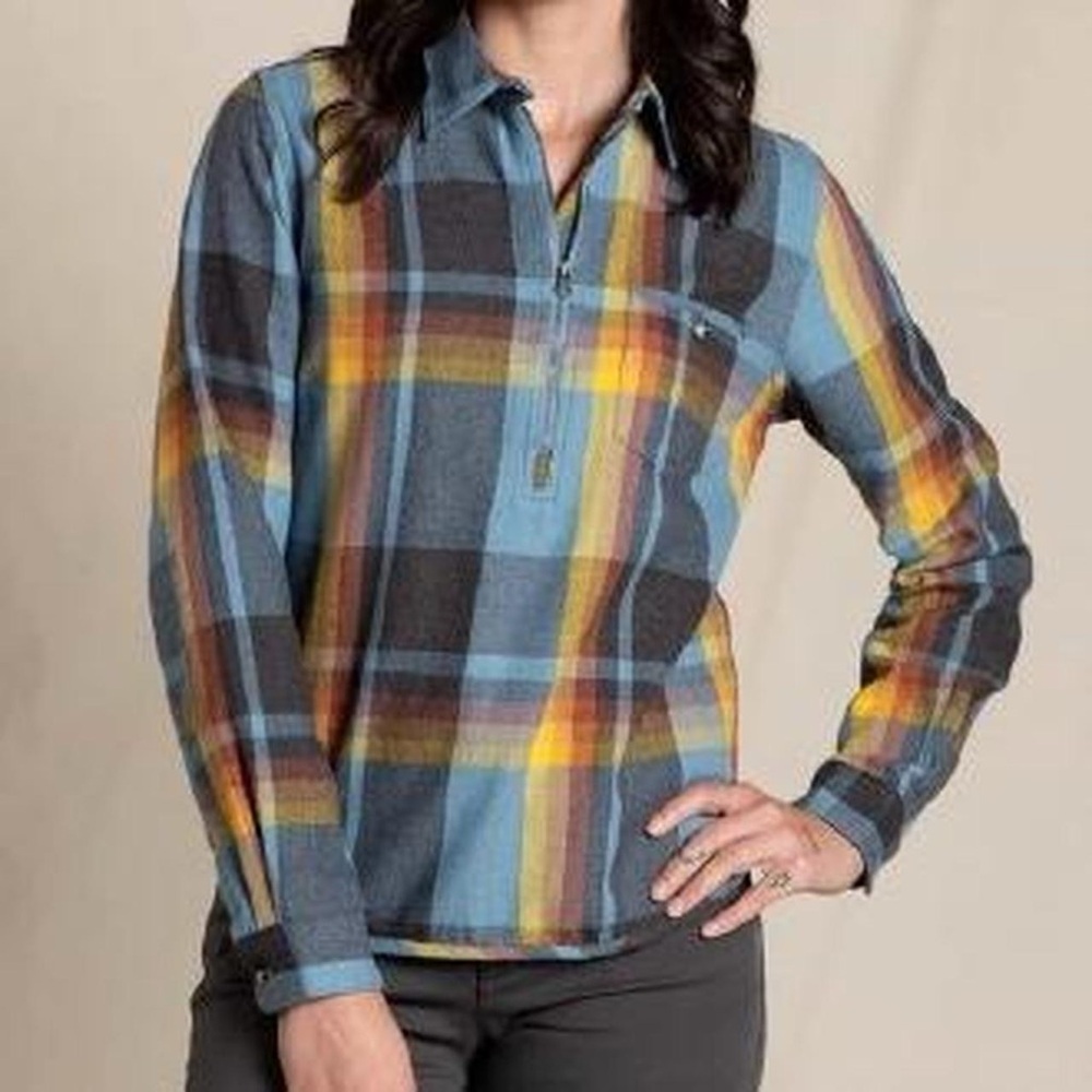 Toad&Co Multicolor Plaid Zip-Up Shirt
